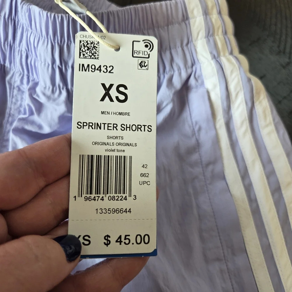 Adidas Originals Men's Sprinter Shorts - Violet -extra Small XS - IM9432 New Gym - Picture 4 of 7